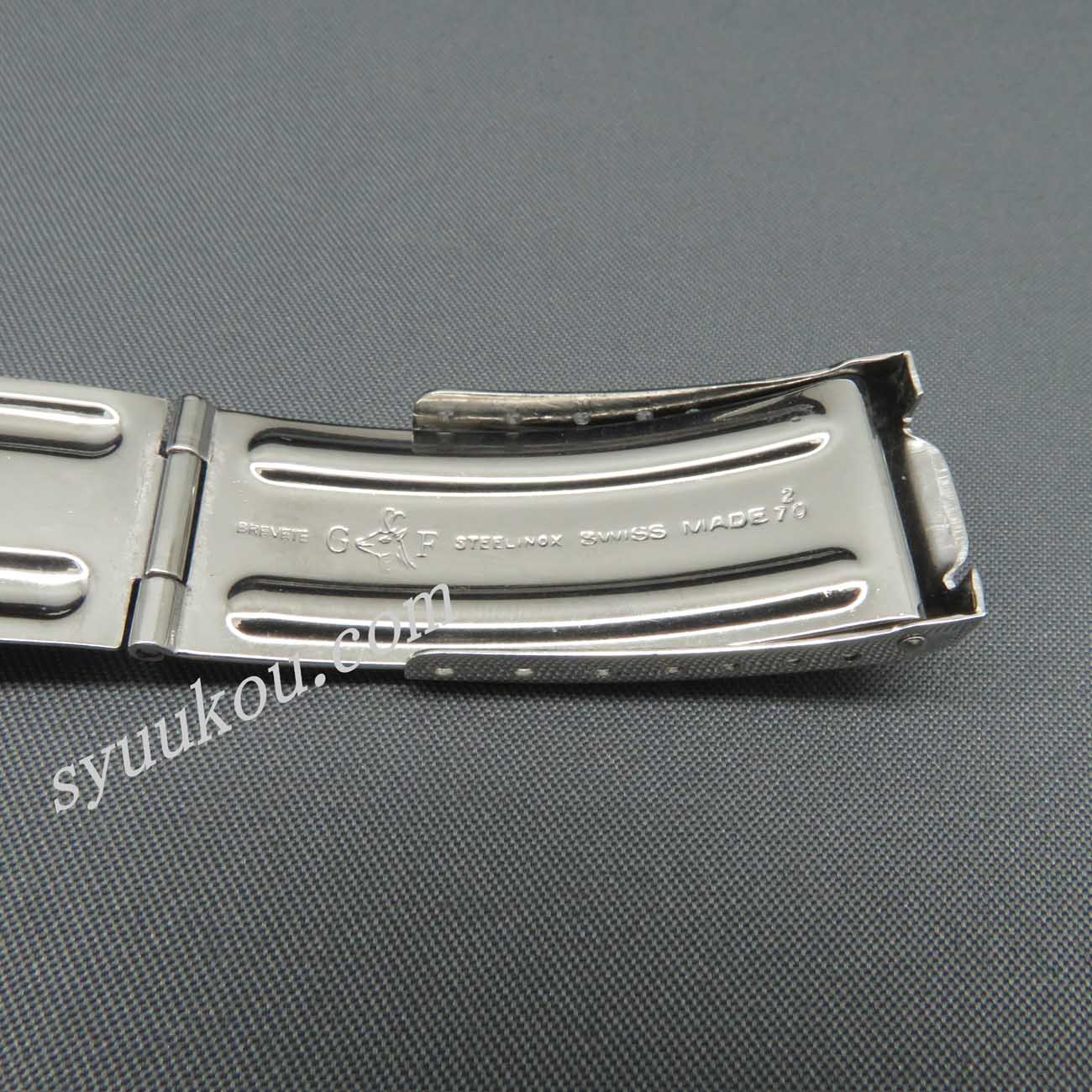IWC Ref.666 インジュニア SS製NONカレンダー ダイヤルヤケ、ケース小傷軽い腐食有り Ｃａｌ・８５３／自動巻 １９６３年製造・若干年代の異なるゲイフレアー製純正ブレス付